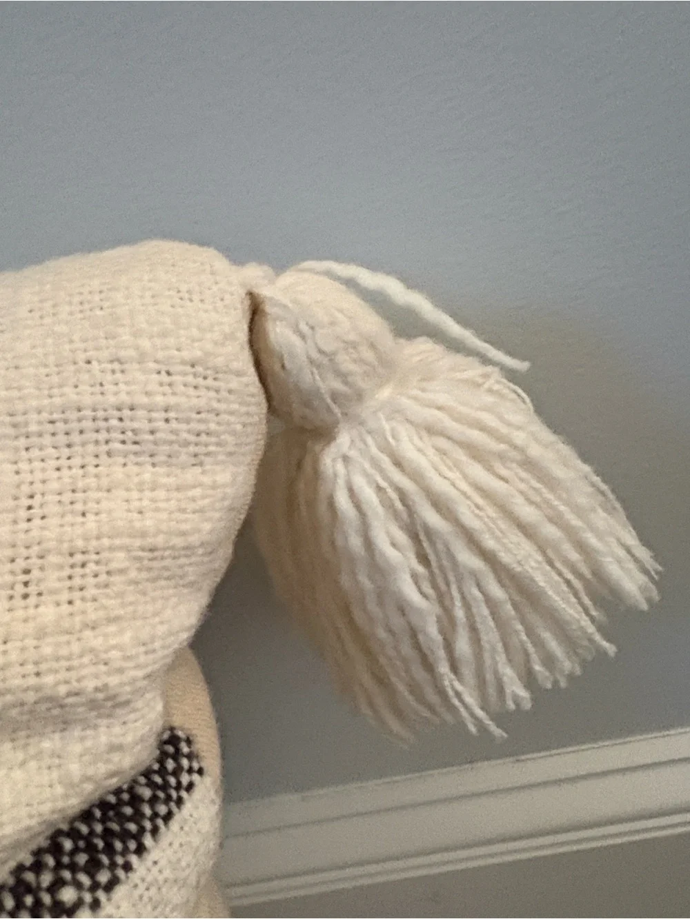 Hearth & Hand Decorative Plaid Tassel Pillow 24”x24”